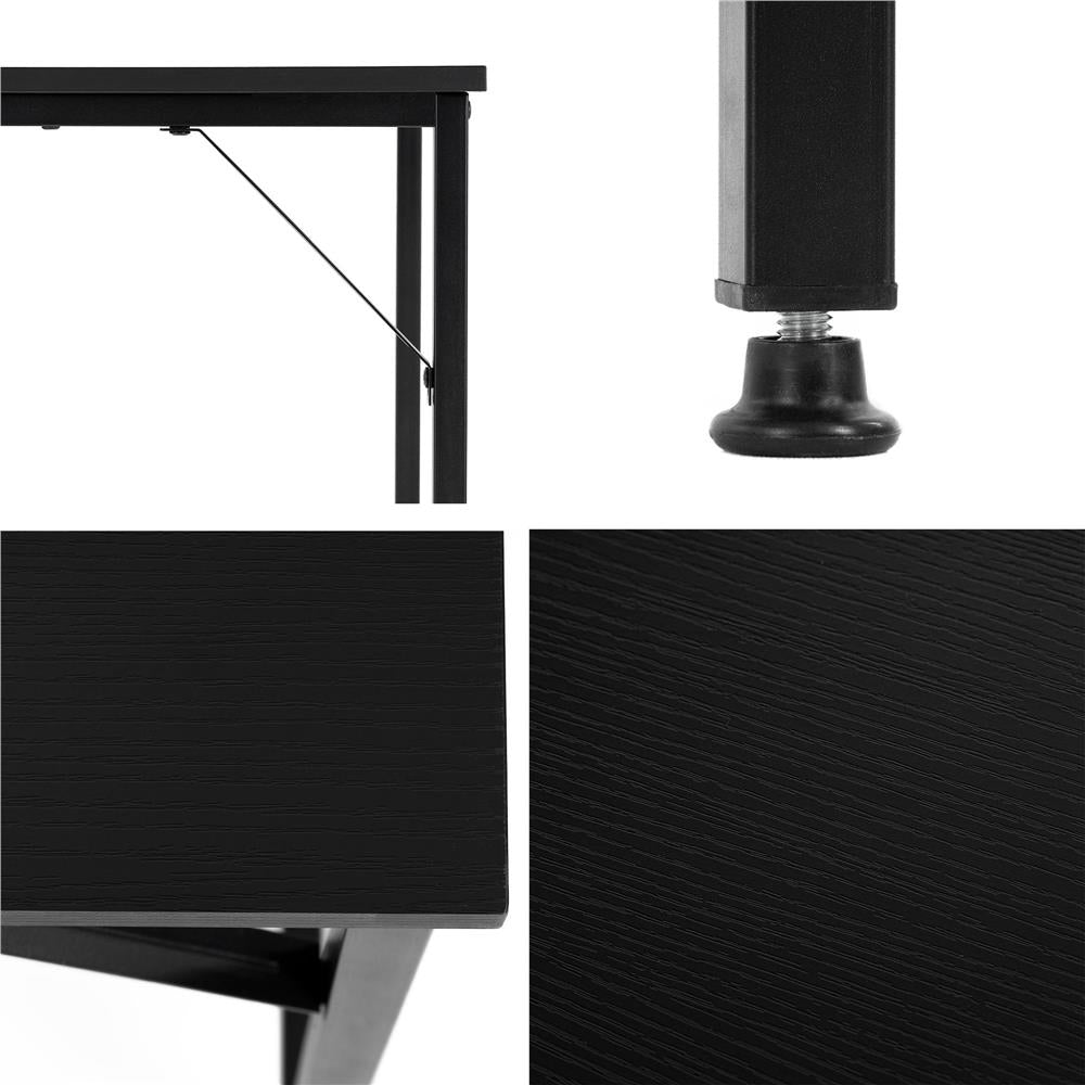 Birou cu blat MDF si cadru metalic, 100x50x76 cm, negru