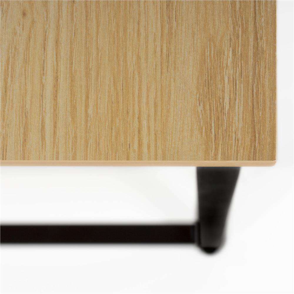 Birou cu blat MDF si cadru metalic, 100x50x76 cm, maro deschis
