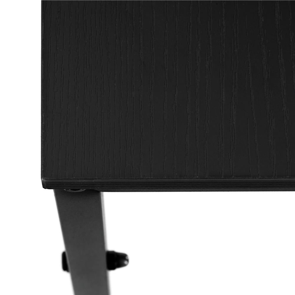 Birou cu blat MDF si rafturi laterale, cadru metalic, 120x48x122 cm, negru