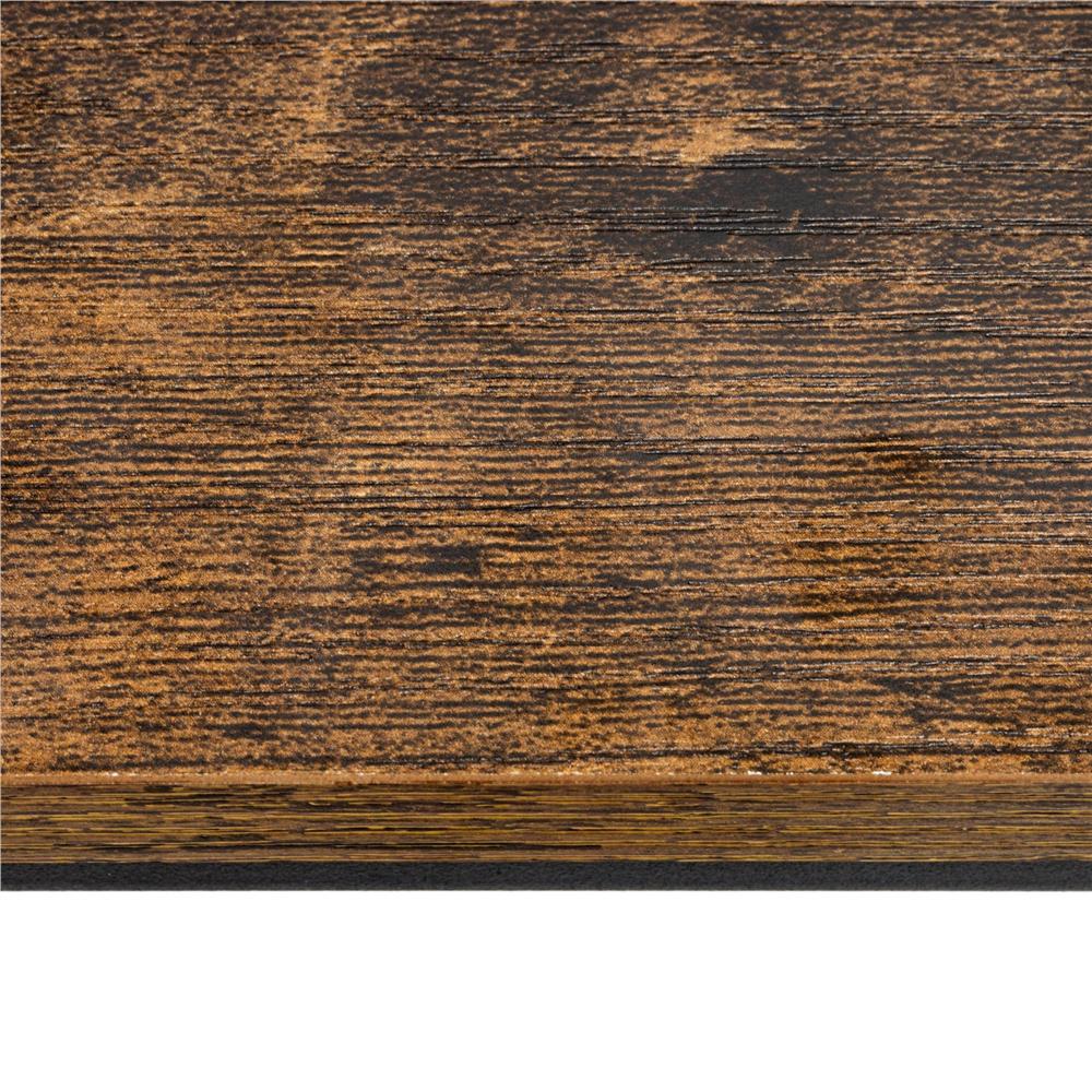 Suport de perete pentru flori, metal si MDF, 25,5x19 cm, negru/maro