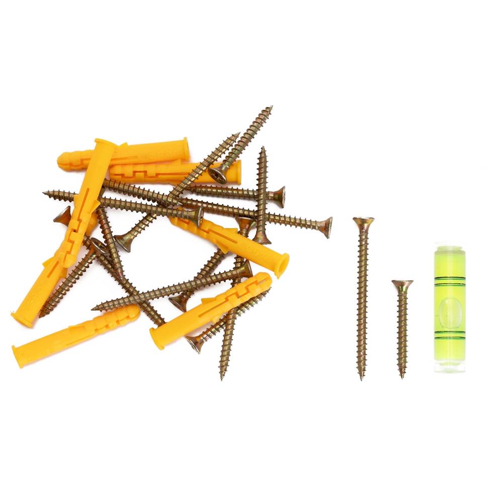 Set 3 rafturi de perete din MDF pentru decor si organizare, 30, 45 si 60 cm, alb