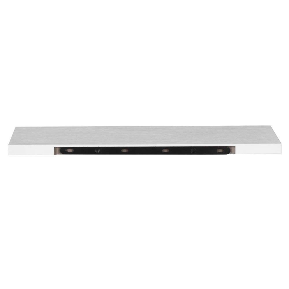 Set 4 rafturi supendate de perete, MDF cu suport metalic ingropat, 40x15 cm, alb