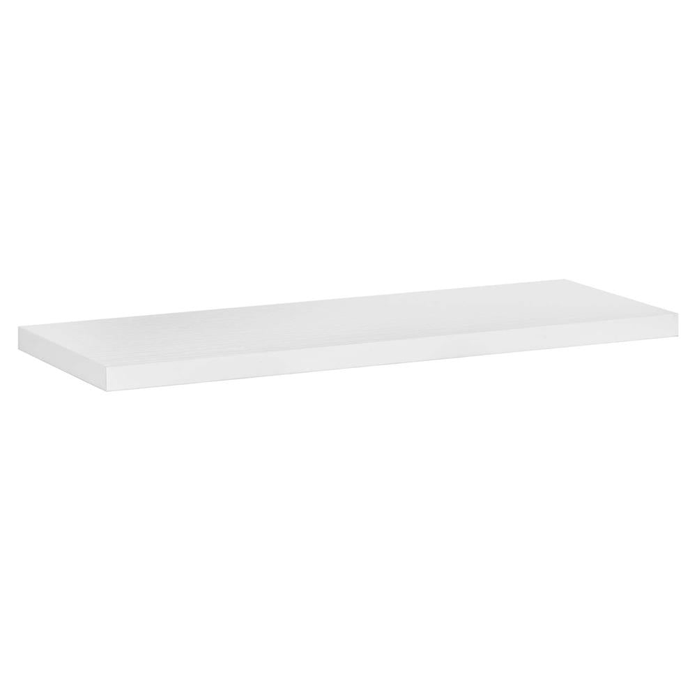 Set 4 rafturi supendate de perete, MDF cu suport metalic ingropat, 40x15 cm, alb