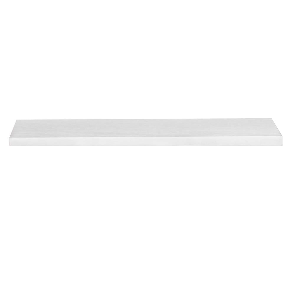 Set 4 rafturi supendate de perete, MDF cu suport metalic ingropat, 40x15 cm, alb