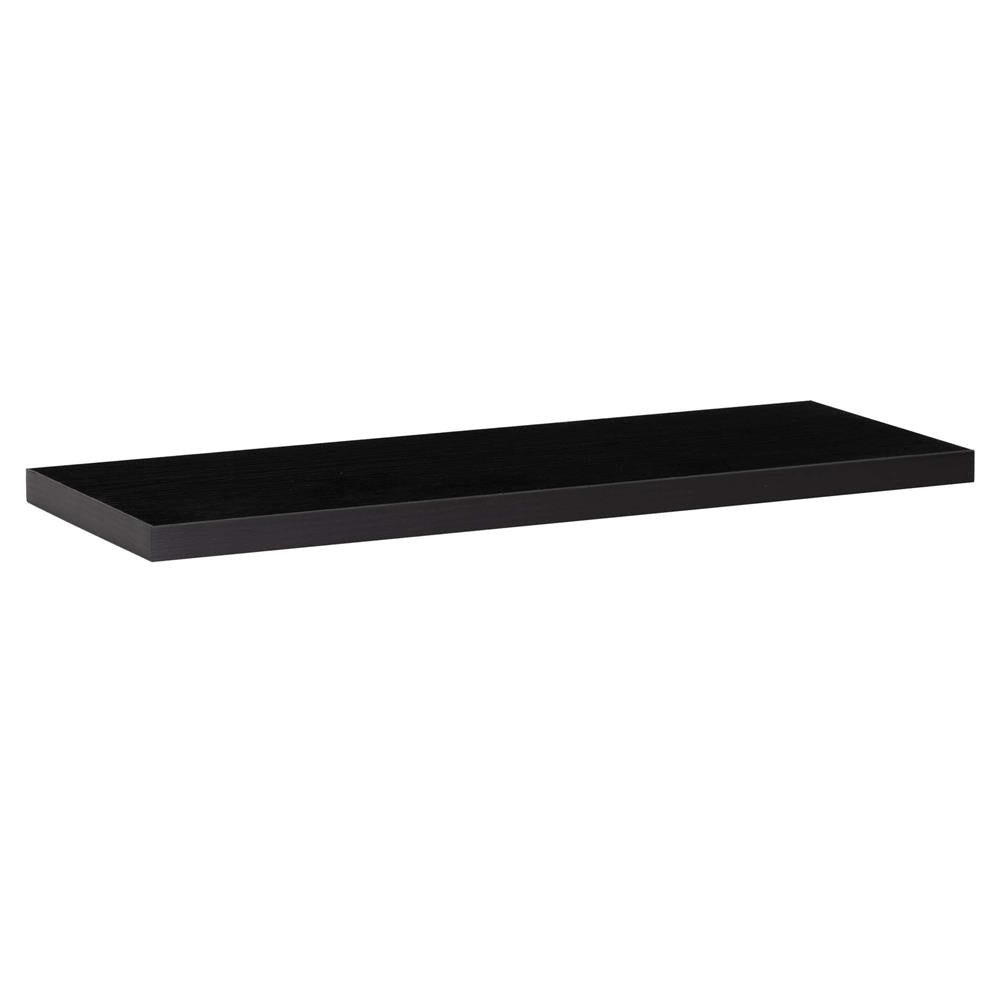 Set 4 rafturi supendate de perete, MDF cu suport metalic ingropat, 40x15 cm, negru
