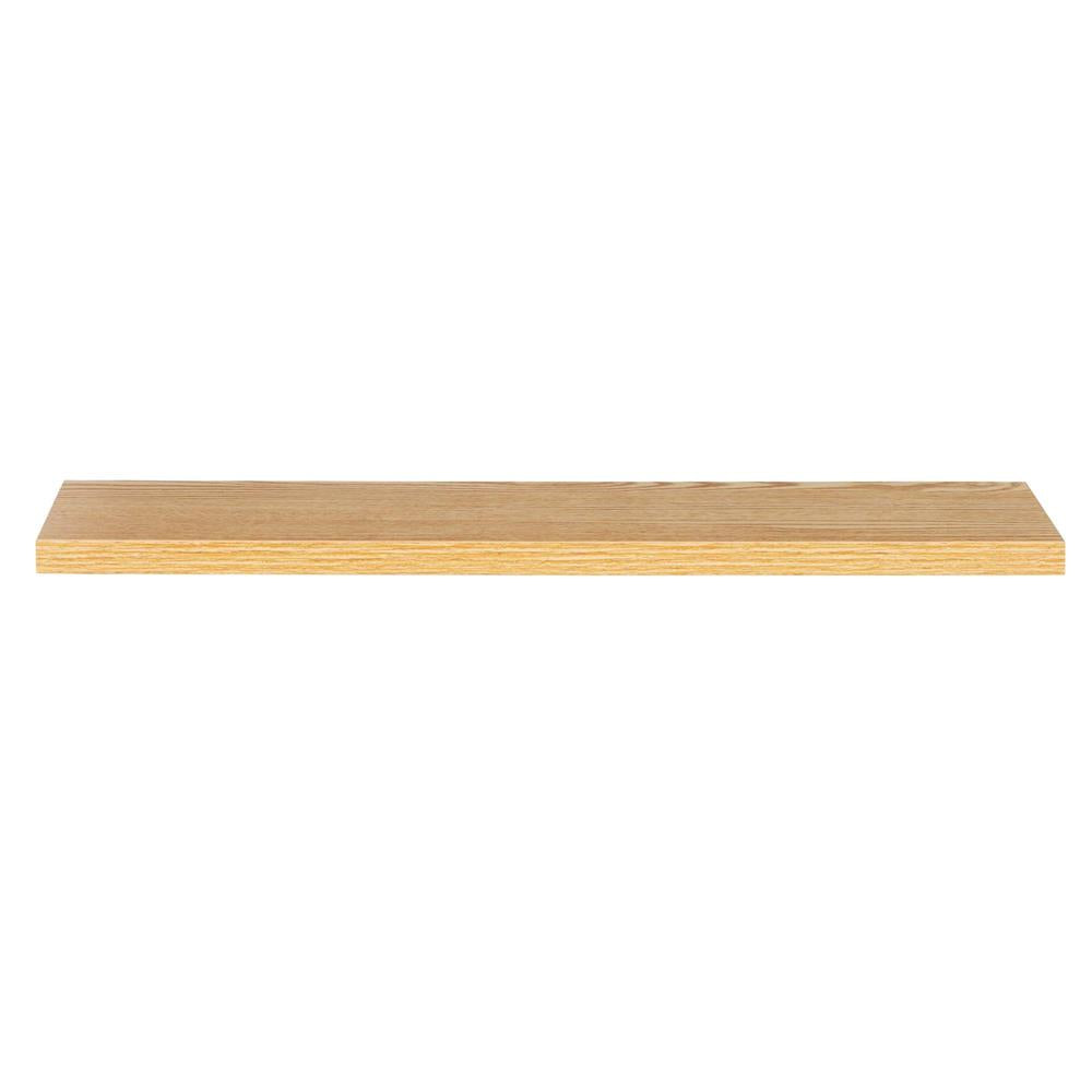 Set 3 rafturi plutitoare decorative de perete, din MDF cu suport metalic, 30, 45 si 60 cm, maro