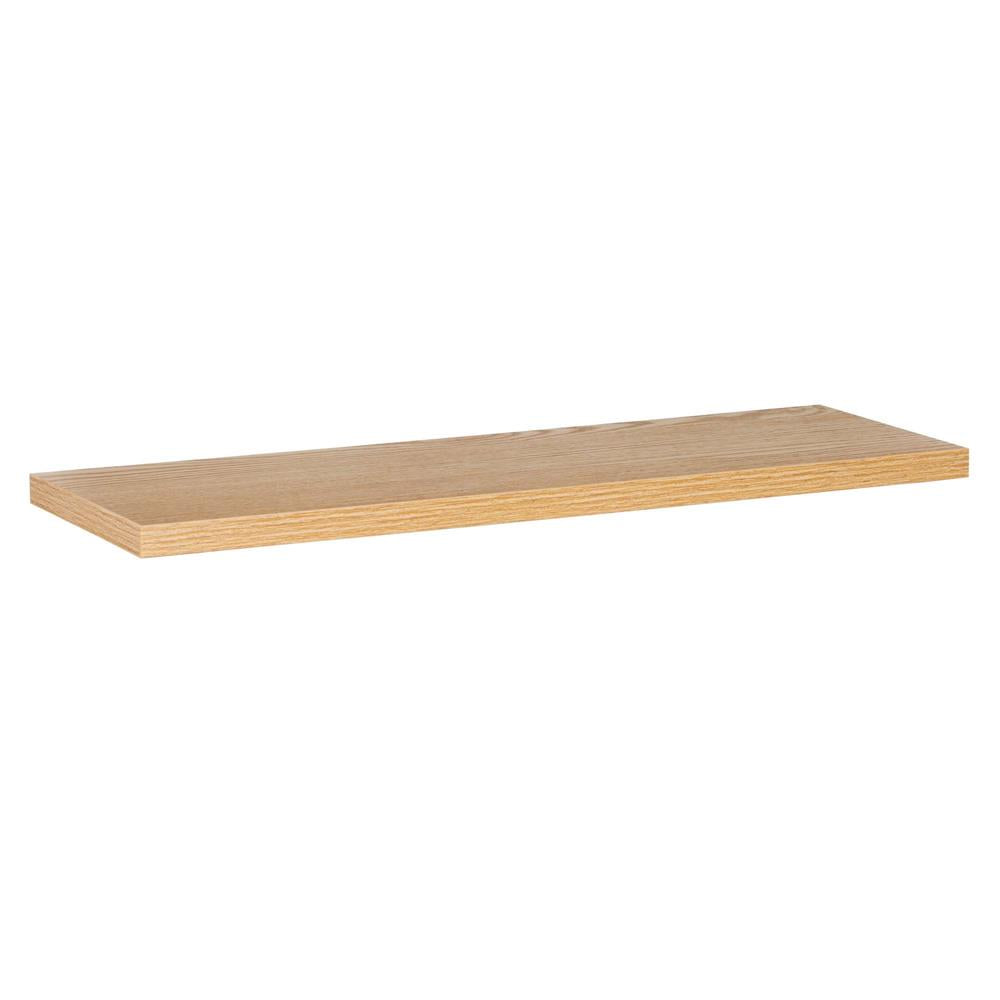 Set 3 rafturi plutitoare decorative de perete, din MDF cu suport metalic, 30, 45 si 60 cm, maro