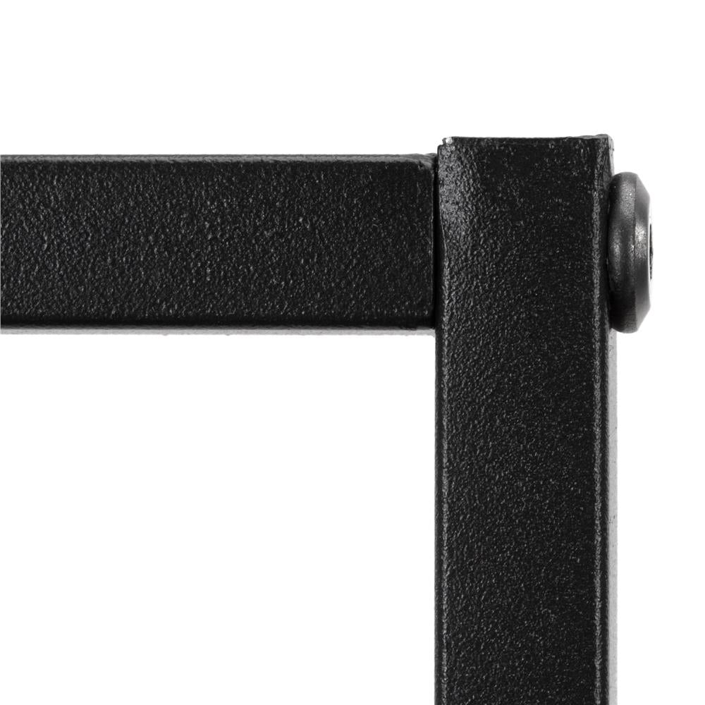 Raft de perete cu 3 polite din MDF si cadru metalic, 58x21x50 cm, negru