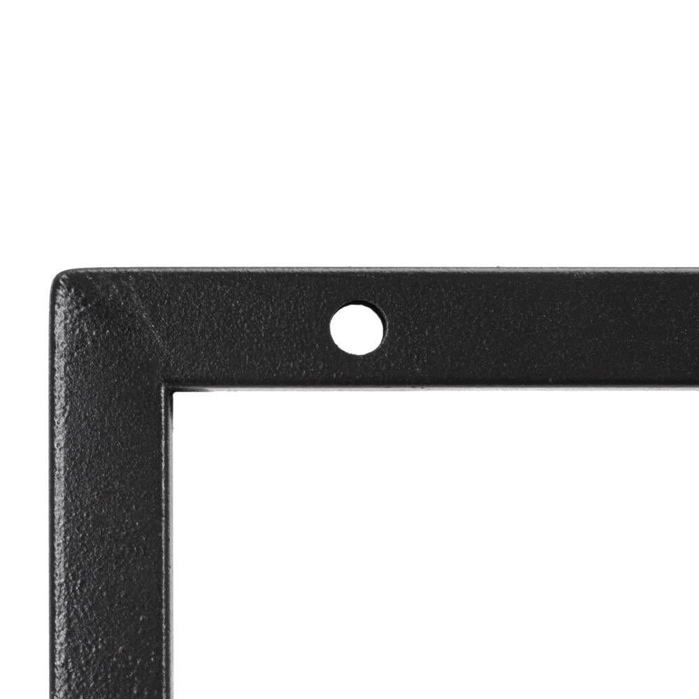 Raft de perete cu 3 polite din MDF si cadru metalic, 58x21x50 cm, negru