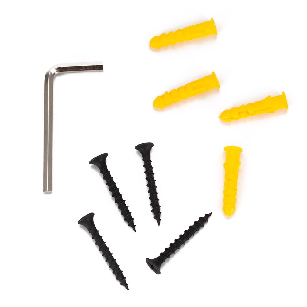 Raft metalic pentru prosoape, structura cu finisaj mat, accesorii montaj incluse, 31x15x77 cm, negru
