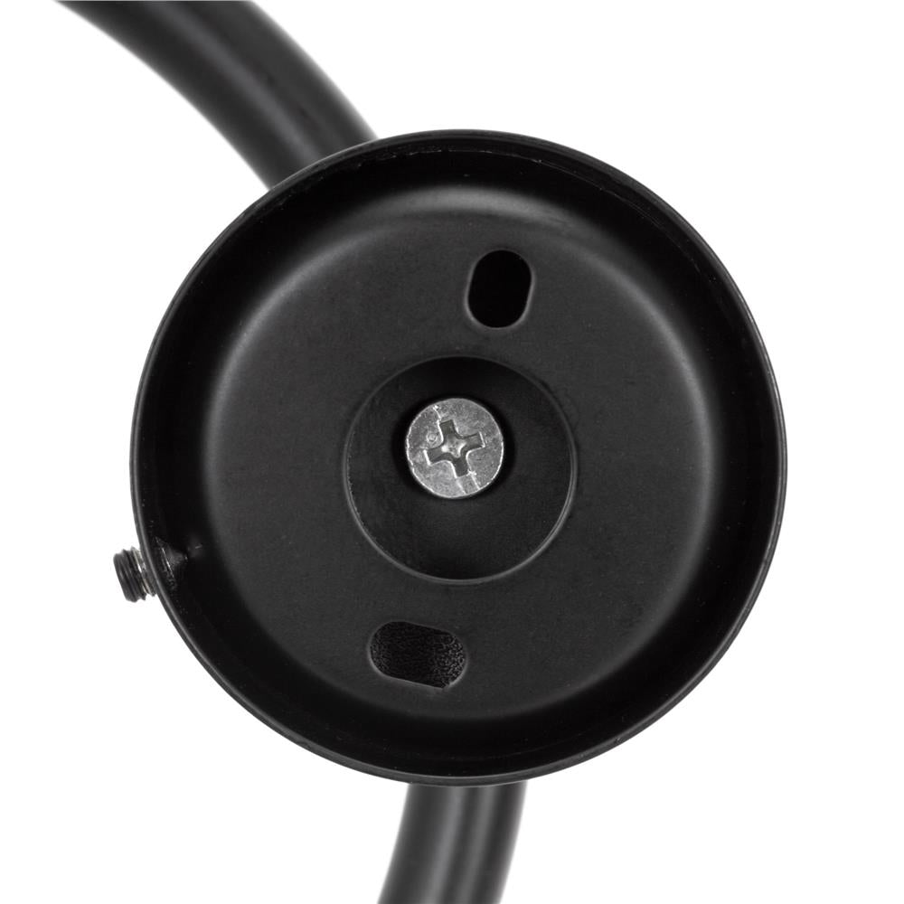 Suport metalic tip inel pentru prosop, inox cu finisaj mat, diametru 17 cm, accesorii montaj incluse, negru