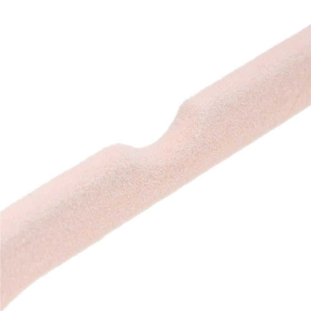 Set de 20 de umerase pentru haine, din velur, cu carlig rotativ, 45x23 cm, roz