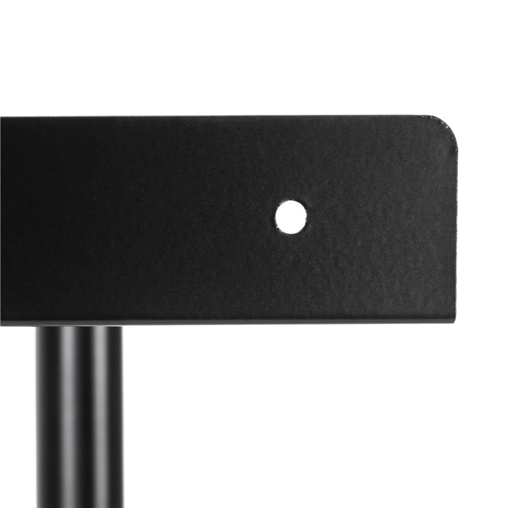 Raft metalic pentru prosoape, structura cu finisaj mat, accesorii montaj incluse, 25x16x76 cm, negru