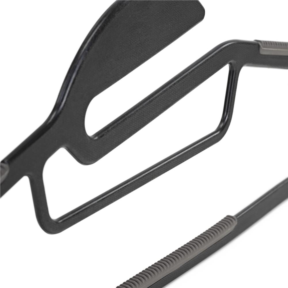 Set de 30 de umerase antiderapante pentru haine, din PE, cu carlig metalic rotativ, 41 cm, negru si gri
