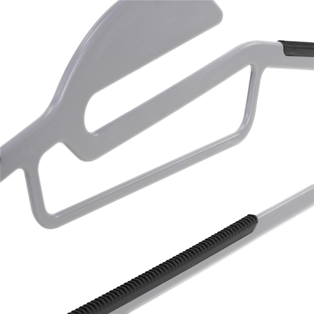 Set de 20 de umerase antiderapante pentru haine, din PE, cu carlig metalic rotativ, 41 cm, gri si negru