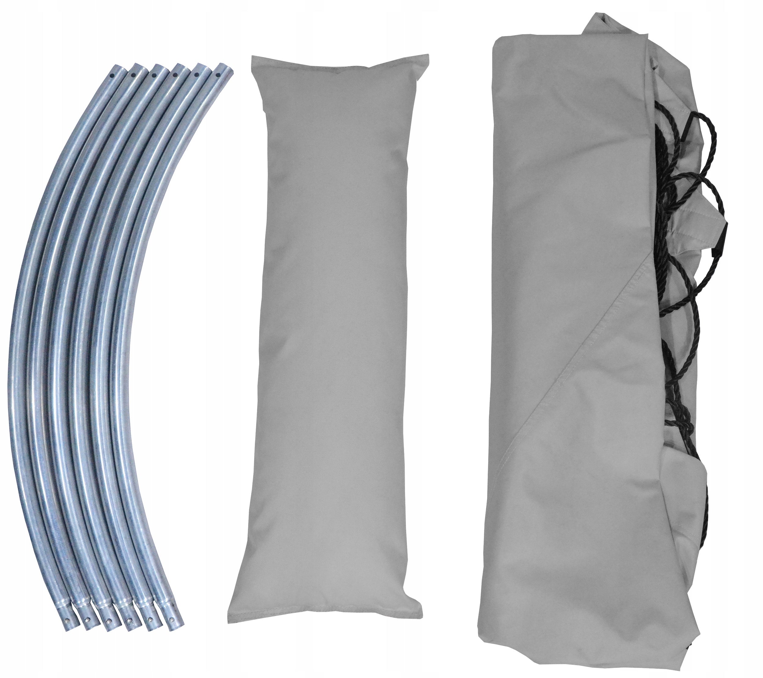 Leagan de gradina XXL Sersimo, suspendat tip pat, 150cm, gri