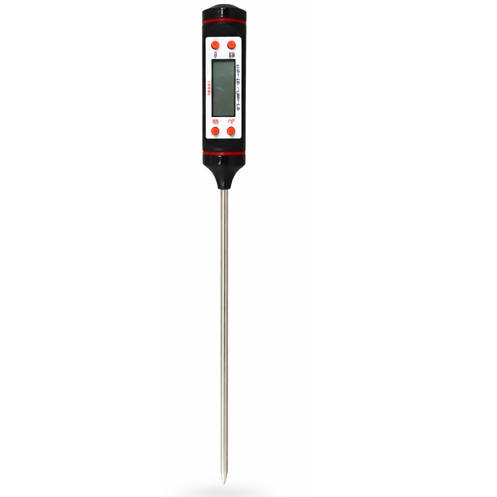 Termometru digital pentru gratar sau bucatarie, cu sonda, 22 cm, afisaj LCD