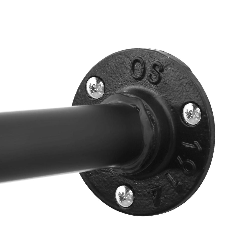 SONGMICS Sina metalica de agatat haine, montare pe perete, aspect industrial, 112x30x30cm, negru - 10