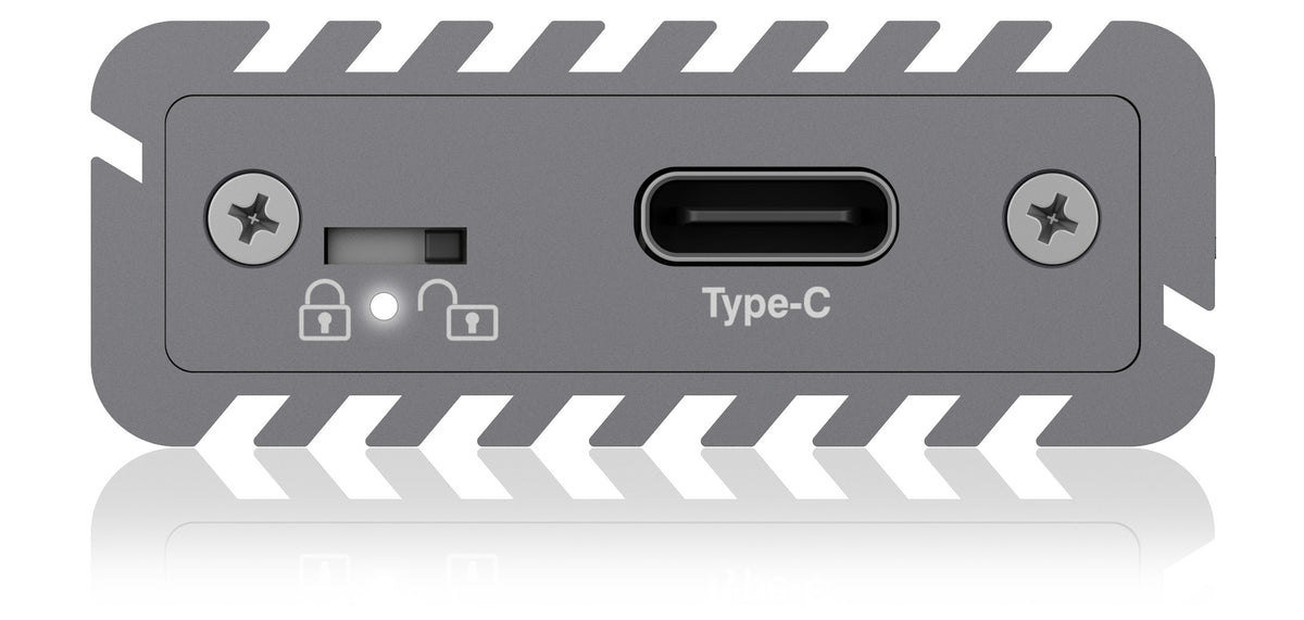 RACK extern ICY BOX, pt. SSD, 1xM.2 SSD la USB 3.1 gen2-C,pana la 10Gbit/s, 22x30/ 42/ 60/ 80, aluminiu,radiator aluminiu+pad
