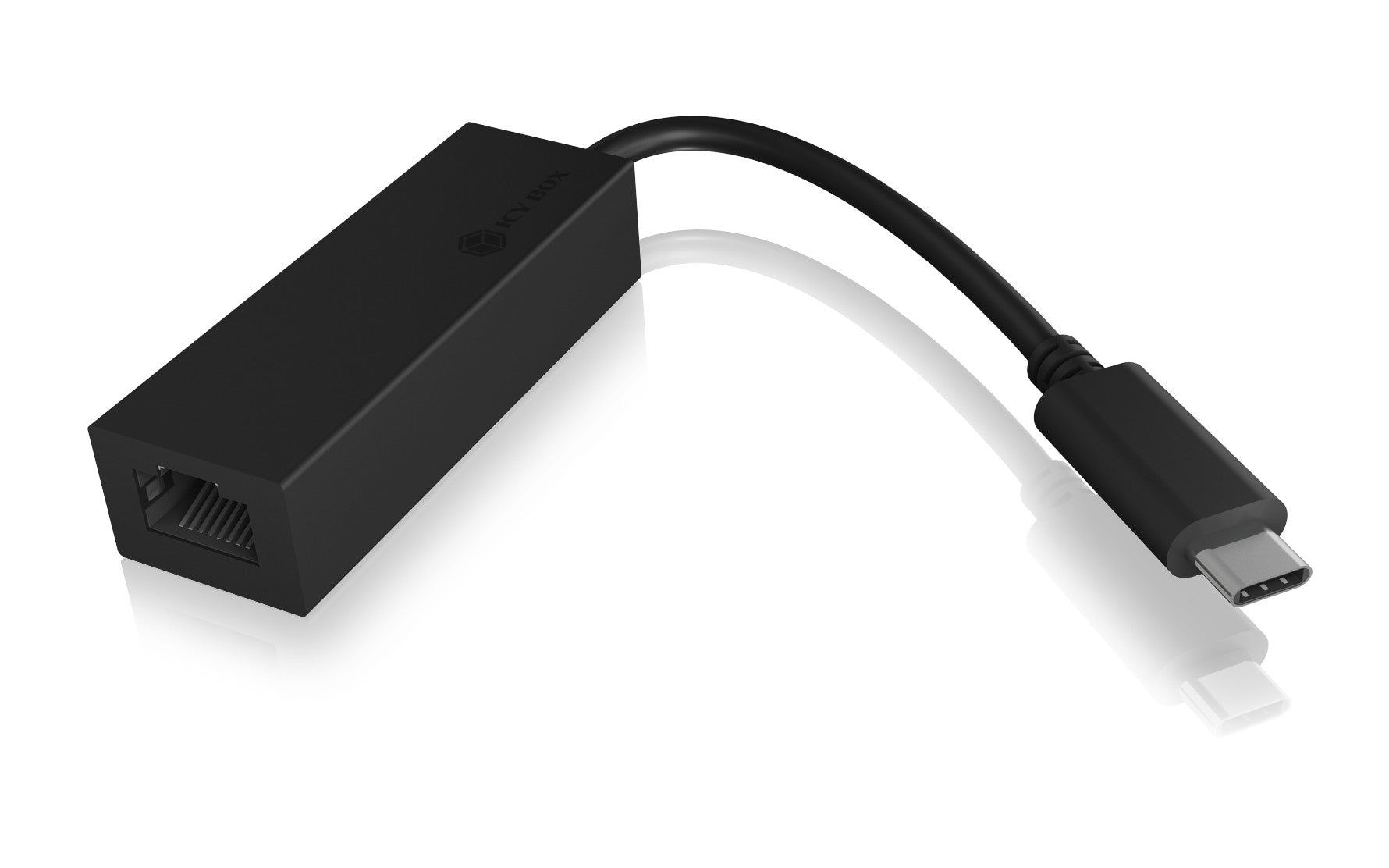 ADAPTOR RETEA Icy Box USB 3.0 Type-C la Interfata Ethernet Gigabit RJ-45, plastic, negru, "IB-LAN100-C3"