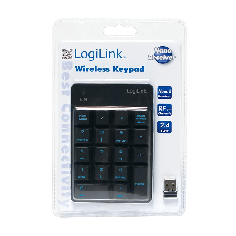 TASTATURA numerica Logilink, wireless, 18 taste, negru, "ID0120"