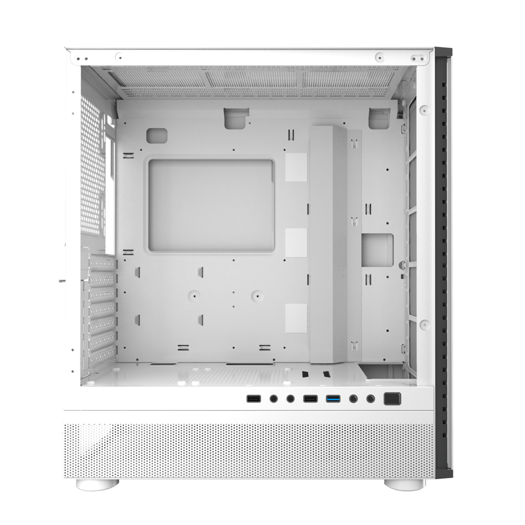 CARCASA PCCOOLER, Tower, ATX, fara sursa, sticla securizata, 1 ventilator inclus , alb, USB 3.2 gen 1 x 1, USB 2.0 x 2, mic, audio, "IE200W"