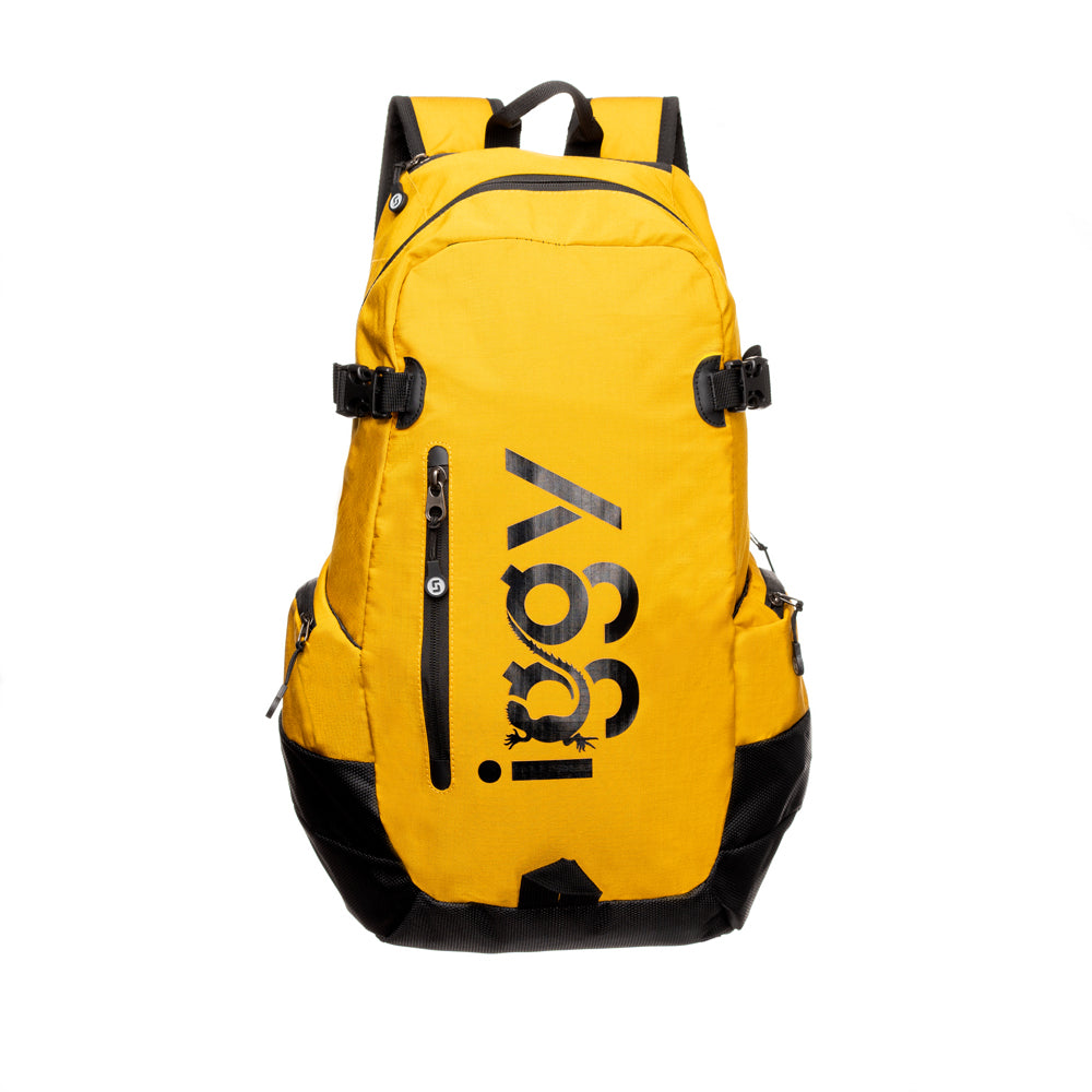 RUCSAC IGGY, 1 compartiment principal, 1 buzunar frontal, 4 buzunare laterale, nylon, 50x31x24.5cm, galben, "Adventure", 45506979 "IGBP-ADVENTURE"