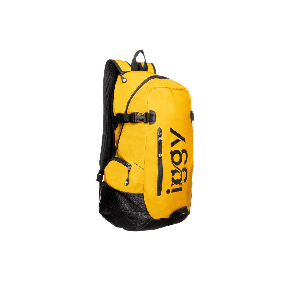 RUCSAC IGGY, 1 compartiment principal, 1 buzunar frontal, 4 buzunare laterale, nylon, 50x31x24.5cm, galben, "Adventure", 45506979 "IGBP-ADVENTURE"