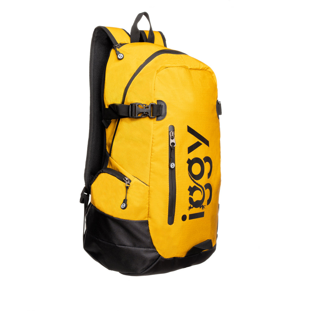 RUCSAC IGGY, 1 compartiment principal, 1 buzunar frontal, 4 buzunare laterale, nylon, 50x31x24.5cm, galben, "Adventure", 45506979 "IGBP-ADVENTURE"