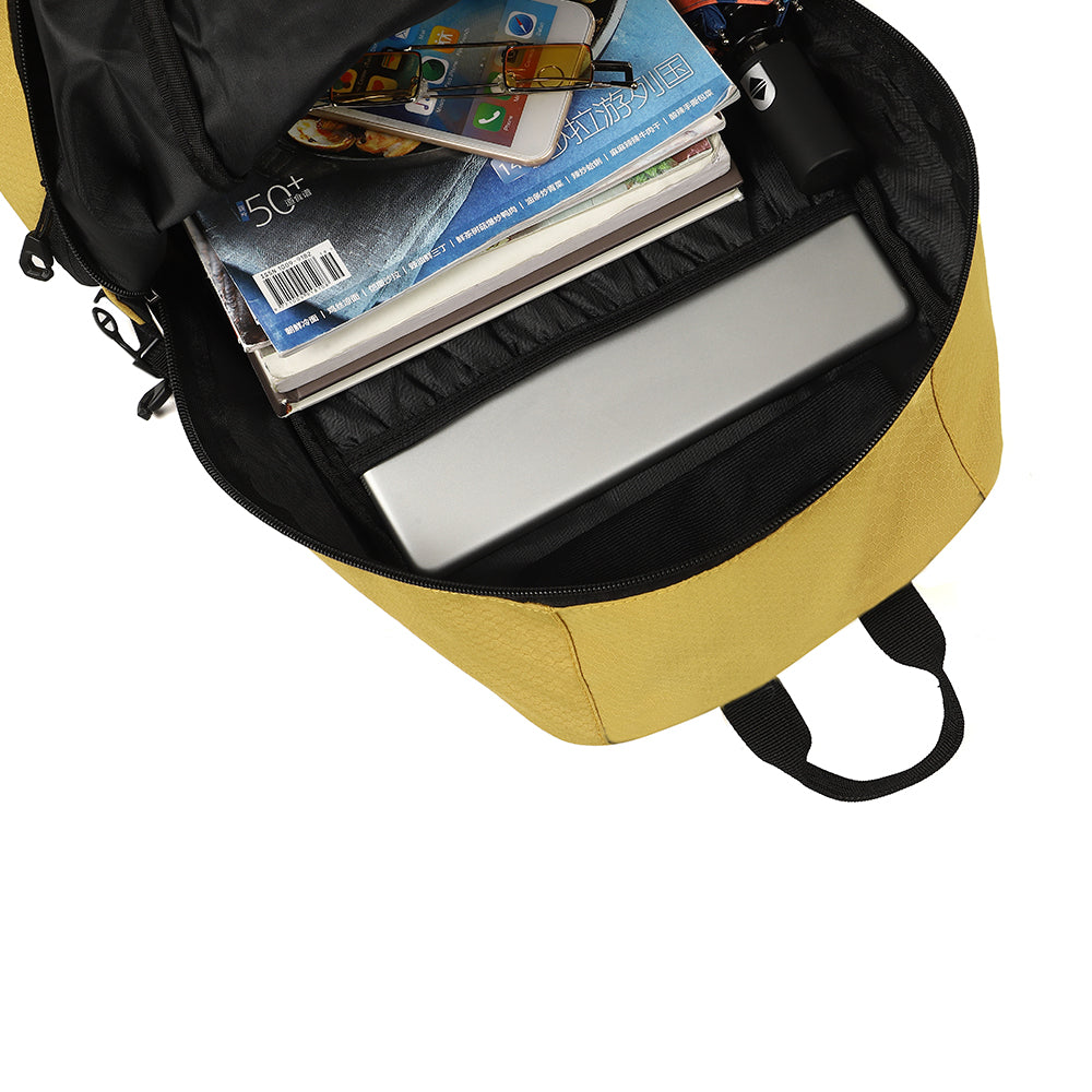 RUCSAC IGGY, 1 compartiment principal, 1 buzunar frontal, 4 buzunare laterale, nylon, 50x31x24.5cm, galben, "Adventure", 45506979 "IGBP-ADVENTURE"