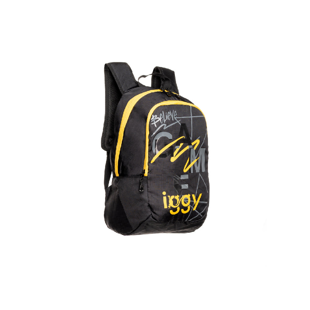 RUCSAC IGGY, 2 compartimente, 2 buzunare laterale, nylon, waterproof, 45x29x22.5cm, negru, 45506980 "Joy", "IGBP-JOY"