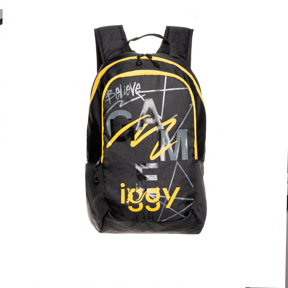 RUCSAC IGGY, 2 compartimente, 2 buzunare laterale, nylon, waterproof, 45x29x22.5cm, negru, 45506980 "Joy", "IGBP-JOY"