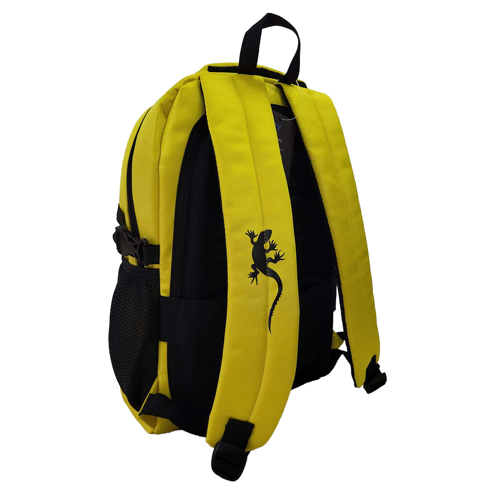 RUCSAC IGGY RIDER, pt. notebook de max. 15.6", 2 compartimente, buzunar frontal, troler strap, water-resistant, poliester, galben/negu, "IGBP-RIDER"