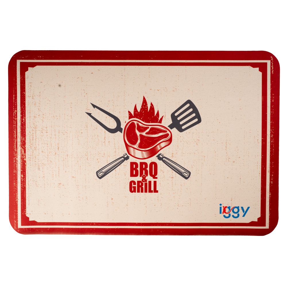COVOR BUCATARIE Iggy, material cauciuc natural + panza, dimensiune 600 x 400 x 4 mm, "IGCP-FLOOR-BBQ"