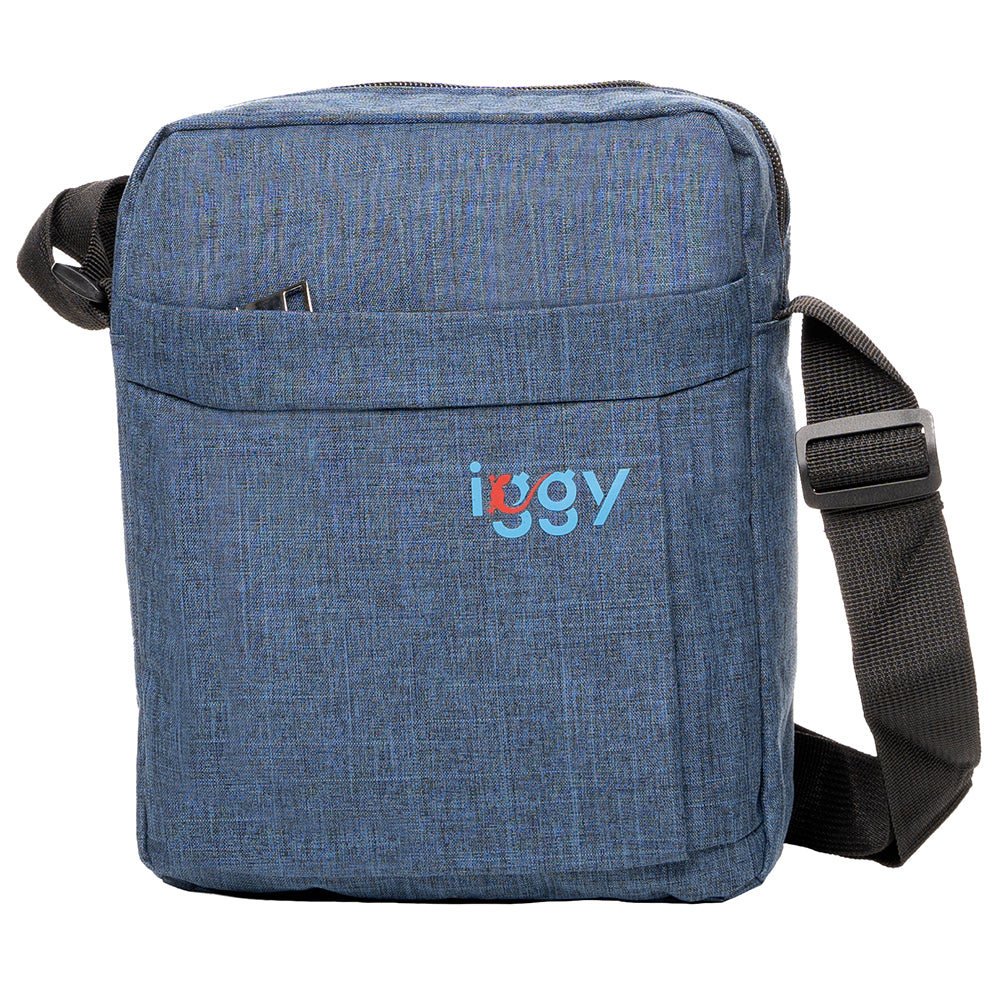 GEANTA CROSSBODY Iggy,1 bretea, 1 compartiment principal,1 compartiment frontal, 21x26x5.6cm, polyester,albastru "IGSB-CROSS-BL"
