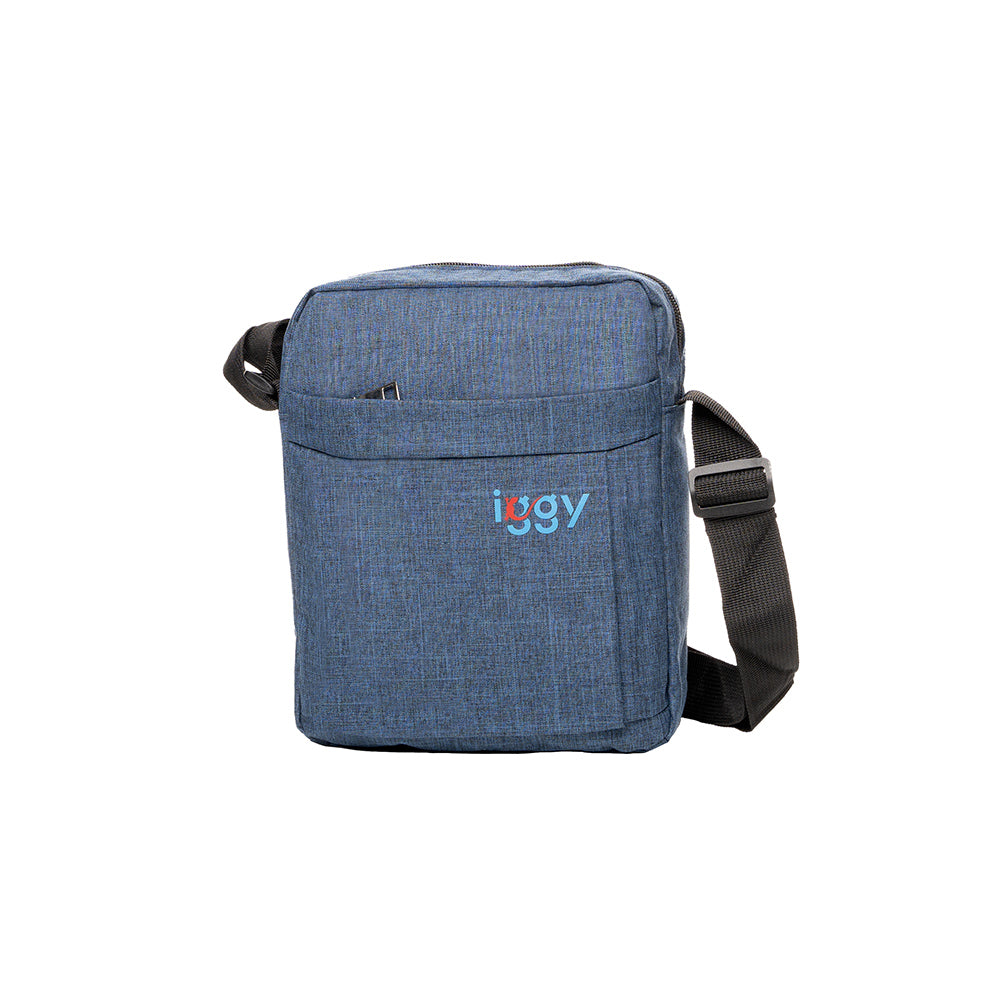 GEANTA CROSSBODY Iggy,1 bretea, 1 compartiment principal,1 compartiment frontal, 21x26x5.6cm, polyester,albastru "IGSB-CROSS-BL"