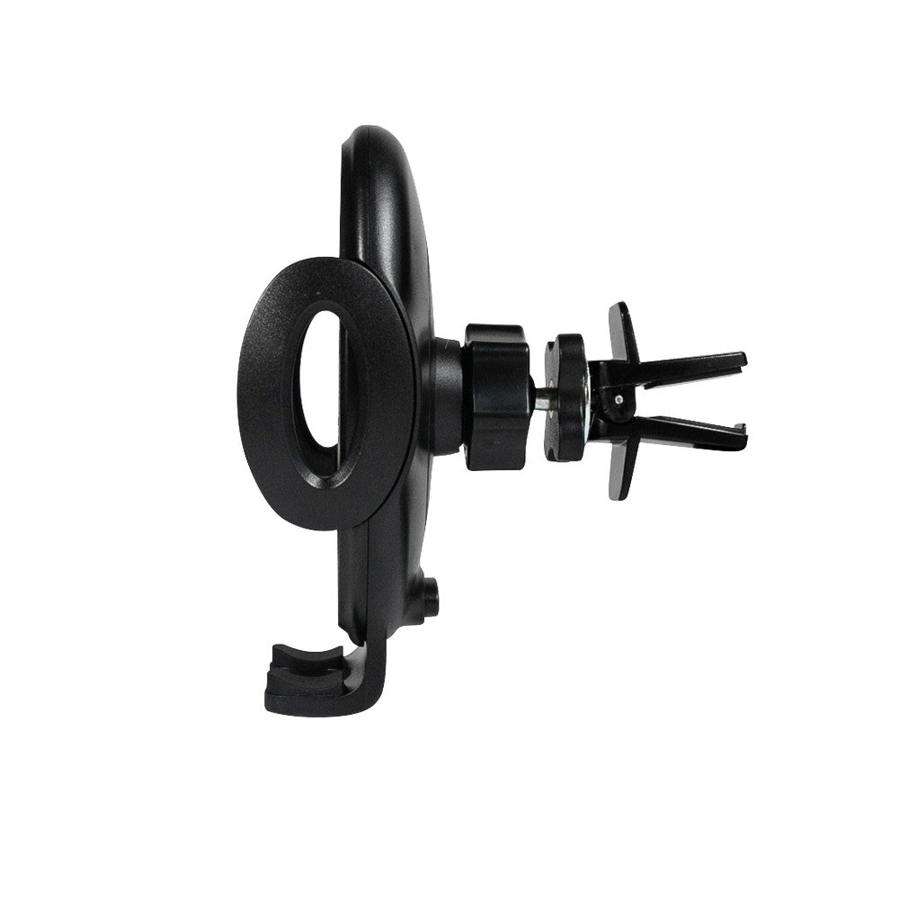 SUPORT auto SPACER pt. SmartPhone, fixare in ventilatie prin CLIPS, prindere laterala, rotire 360 grade, negru, "SPCH-GRV-CLIPS"