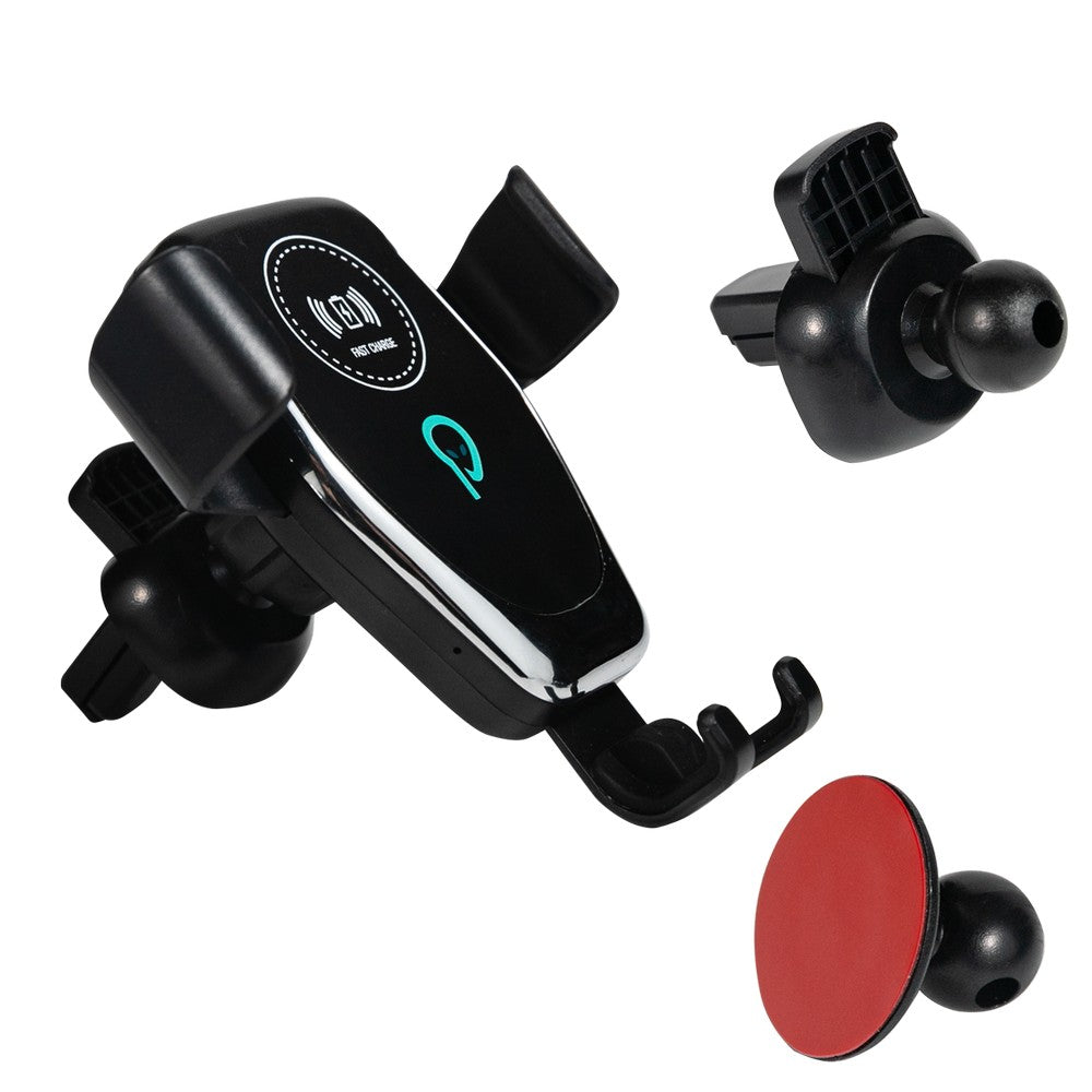 SUPORT auto si incarcator wireless SPACER pt. SmartPhone 2 in 1, fixare in grilaj, incarcare wireless Qi 10W "SPAA-AUTOCHG-01" (include timbru verde 0.18 lei)