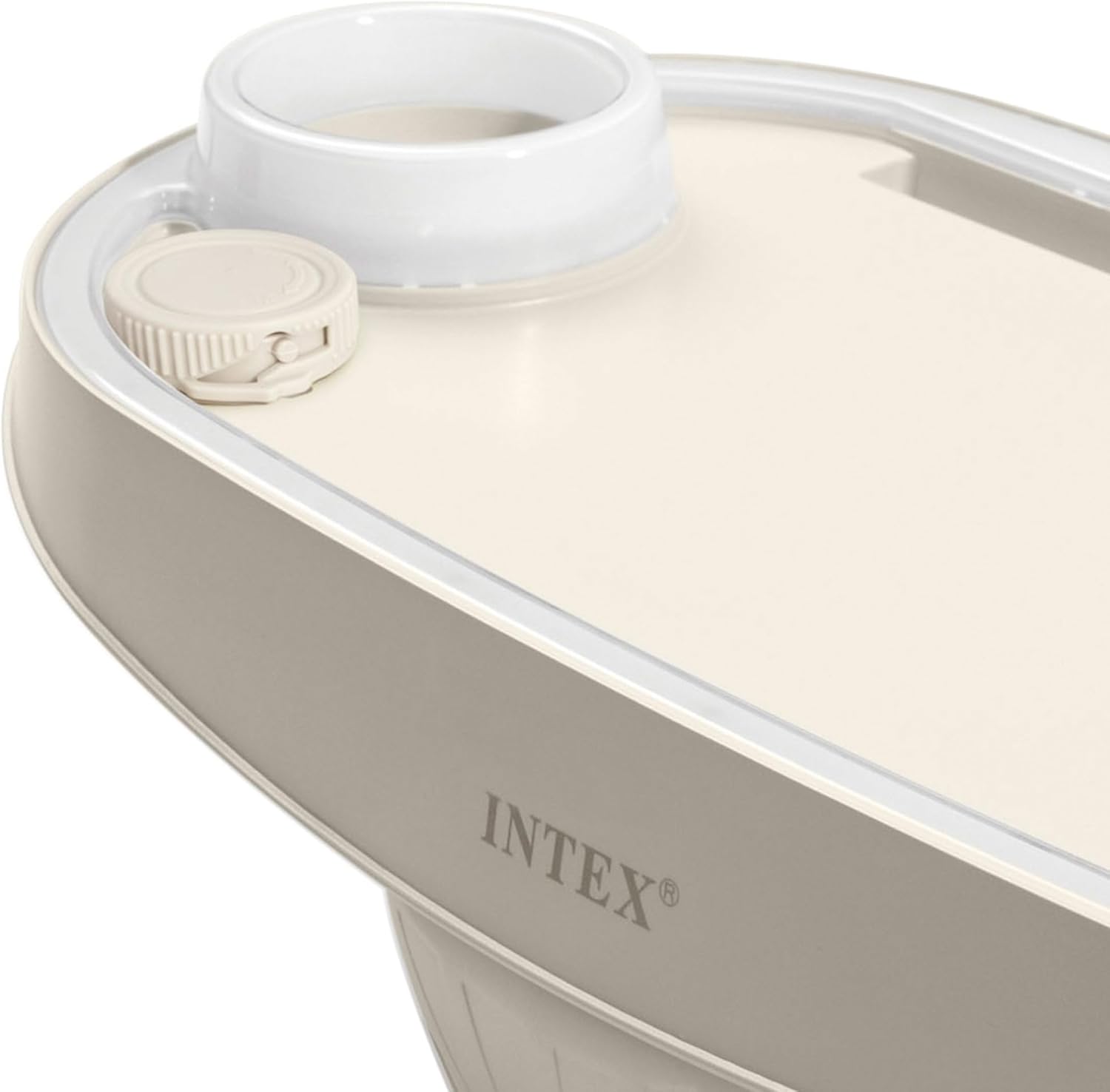 Suport pentru bauturi si telefon Intex 28520, 45x26x16 cm, PVC, cu iluminare LED, bej