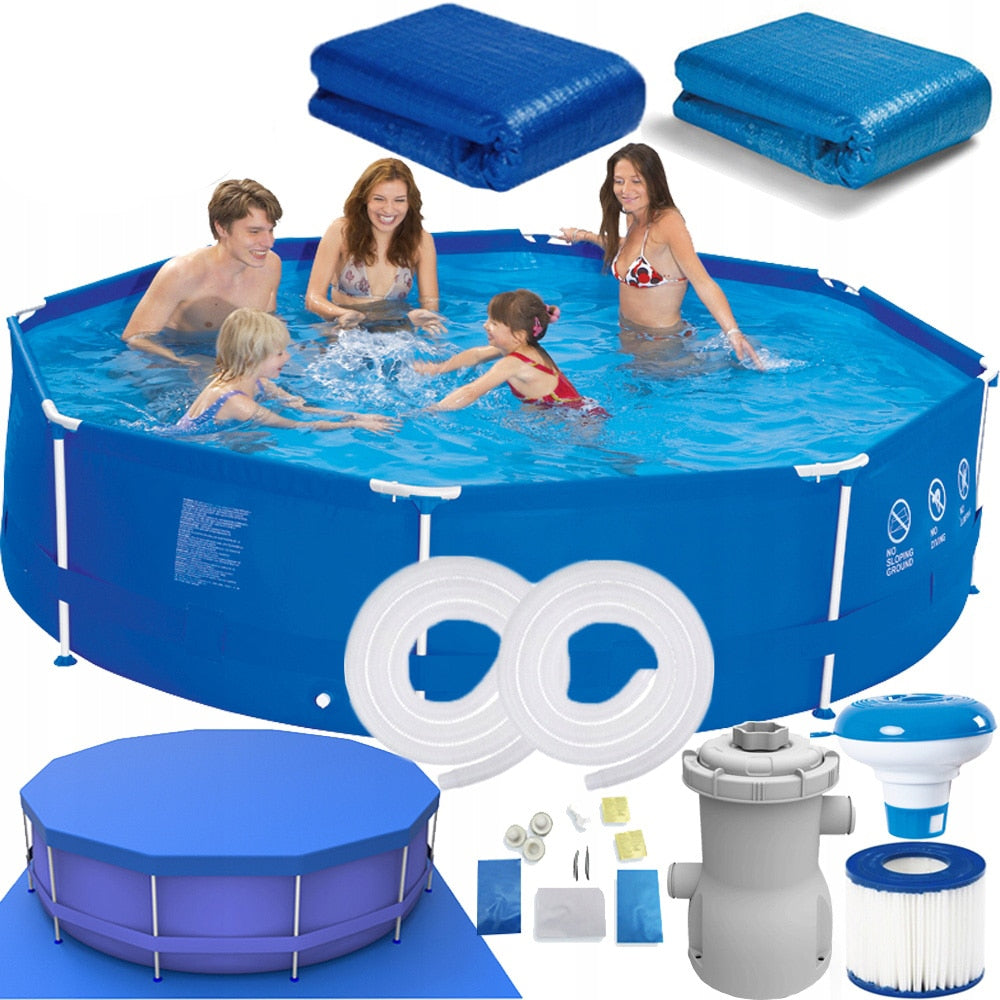 Piscina cadru metalic Avenli, 300x76 cm, 4.400 litri, cu toate accesoriile - 8