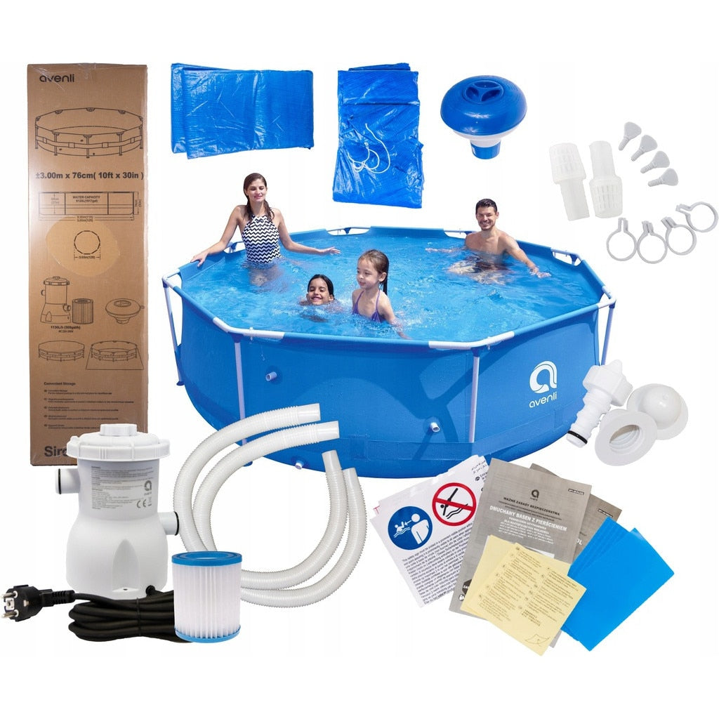 Piscina cadru metalic Avenli, 300x76 cm, 4.400 litri, cu toate accesoriile - 10