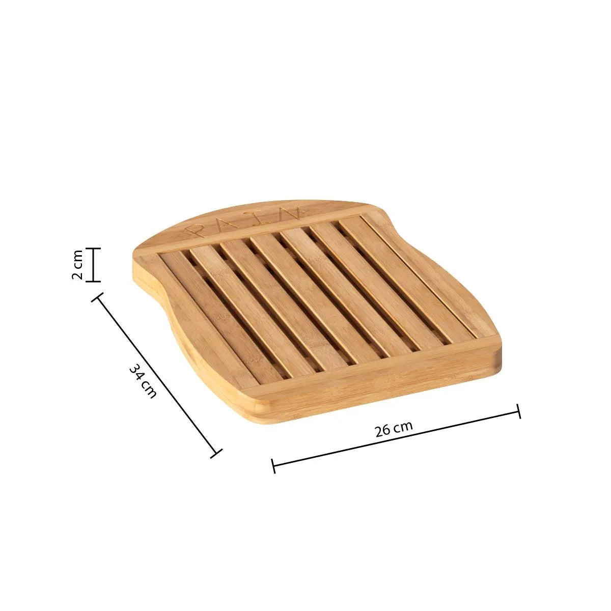 Tocator bambus 5Five dublu pentru paine cu colector firimituri, 34x26x2 cm