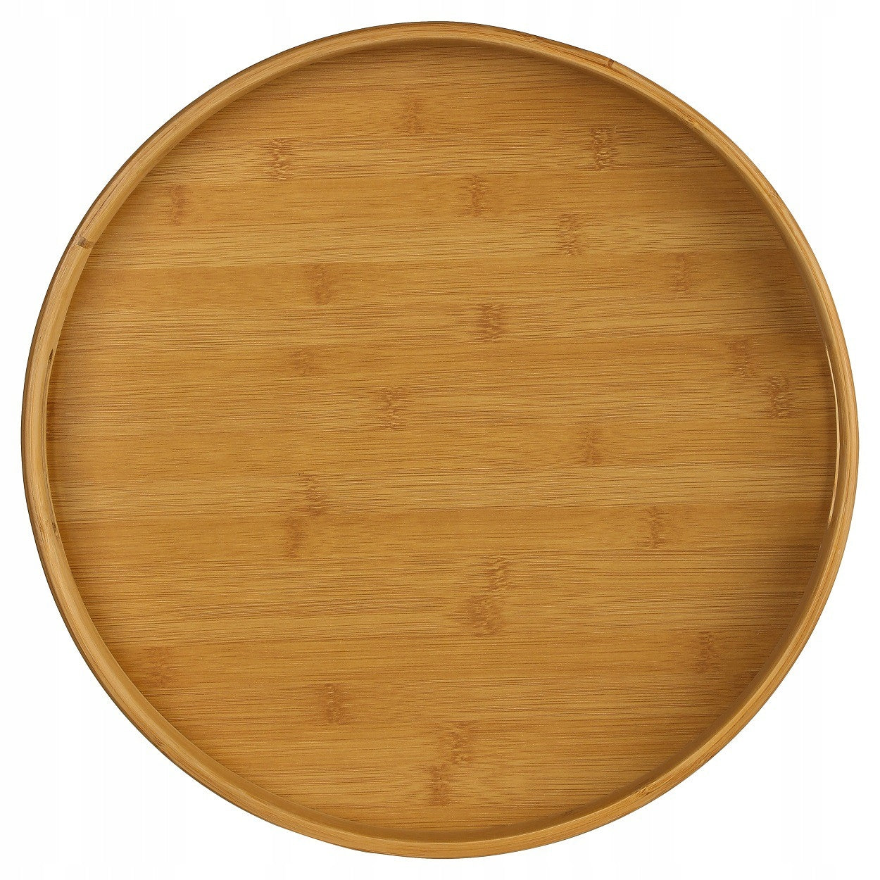 Tava servire rotunda 5Five din bambus si MDF, diametru 40 cm, maro natur