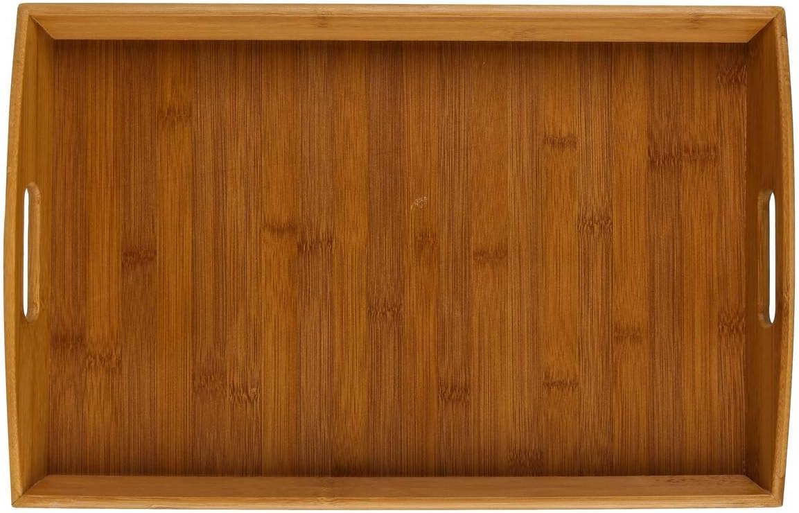 Tava servire 5Five dreptunghiulara din bambus, 44x29 cm, maro natur