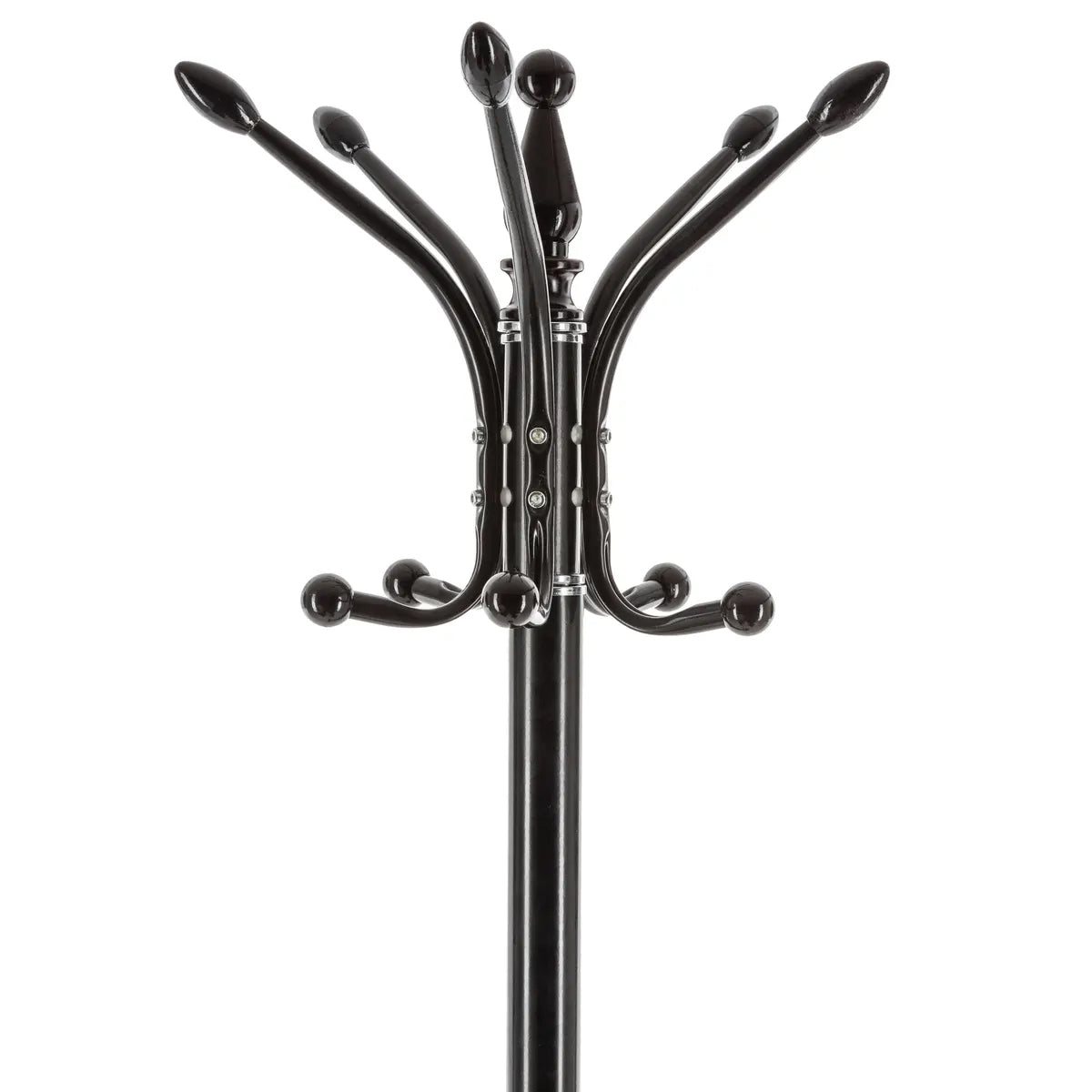 Cuier metalic 5Five cu 12 carlige si suport umbrele, otel si marmura, 182 cm, negru