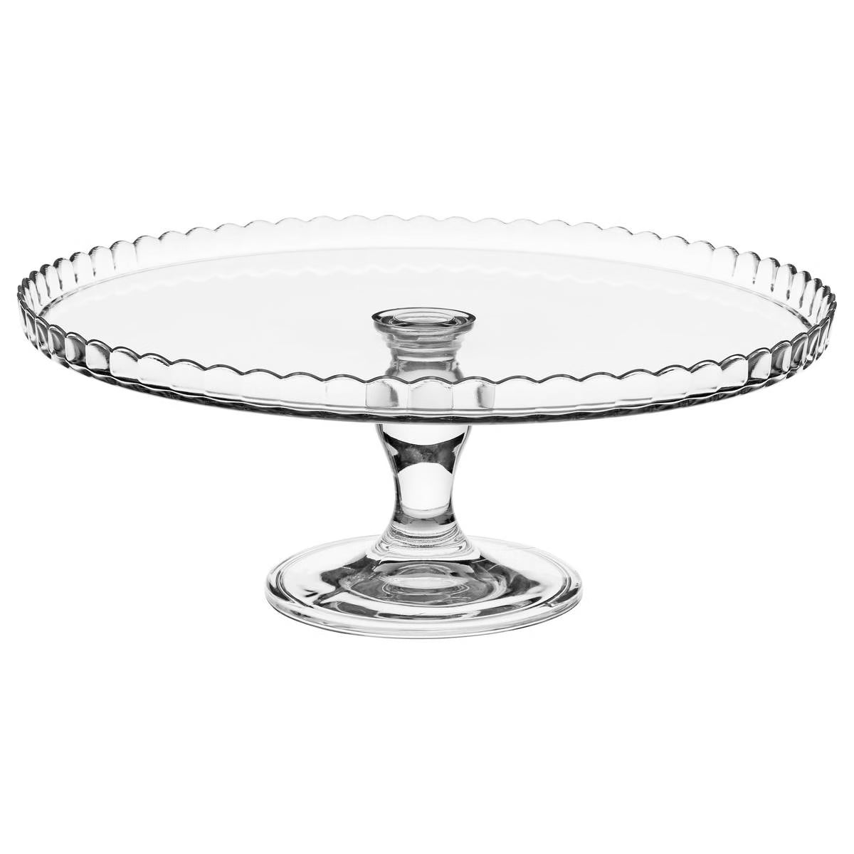 Platou tort Atmosphera Lara din sticla cu capac, diametru 32 cm, transparent