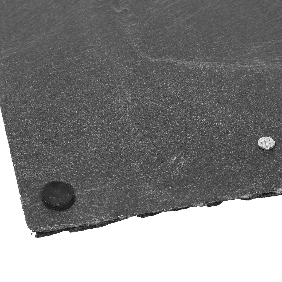Tava dreptunghiulara Atmosphera din ardezie cu manere, 40x30x3 cm, negru