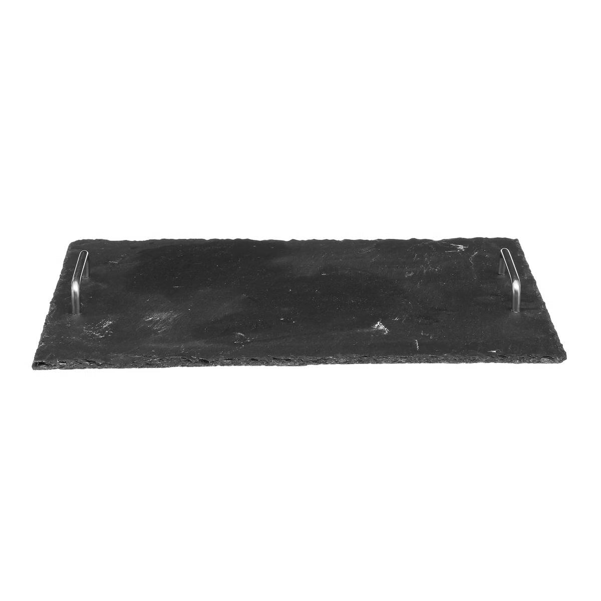 Tava dreptunghiulara Atmosphera din ardezie cu manere, 40x30x3 cm, negru