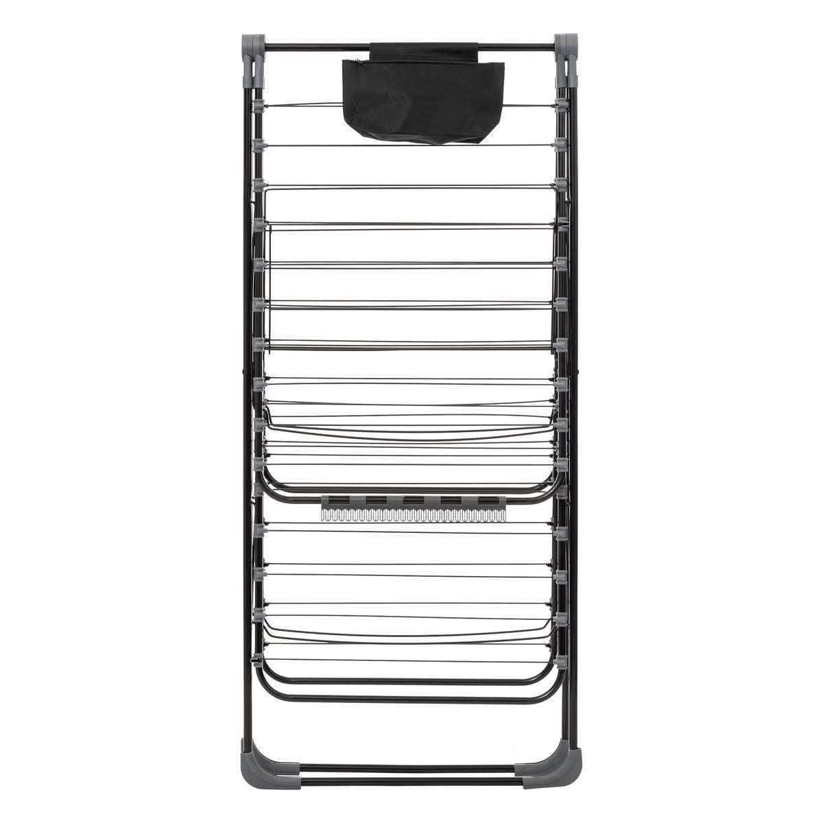 Suport rufe pliabil Atmosphera Mojave cu aripi, otel, 125x60x160 cm, gri