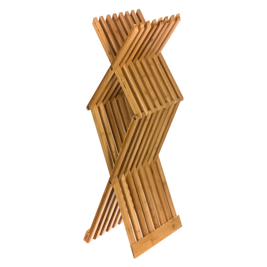 Taburet pliabil 5Five din bambus, 40x32x45 cm, maro caramel